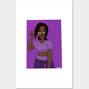 Purple workout Posters and Art